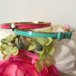 Kate Spade 2 bangle set — Mint, pink